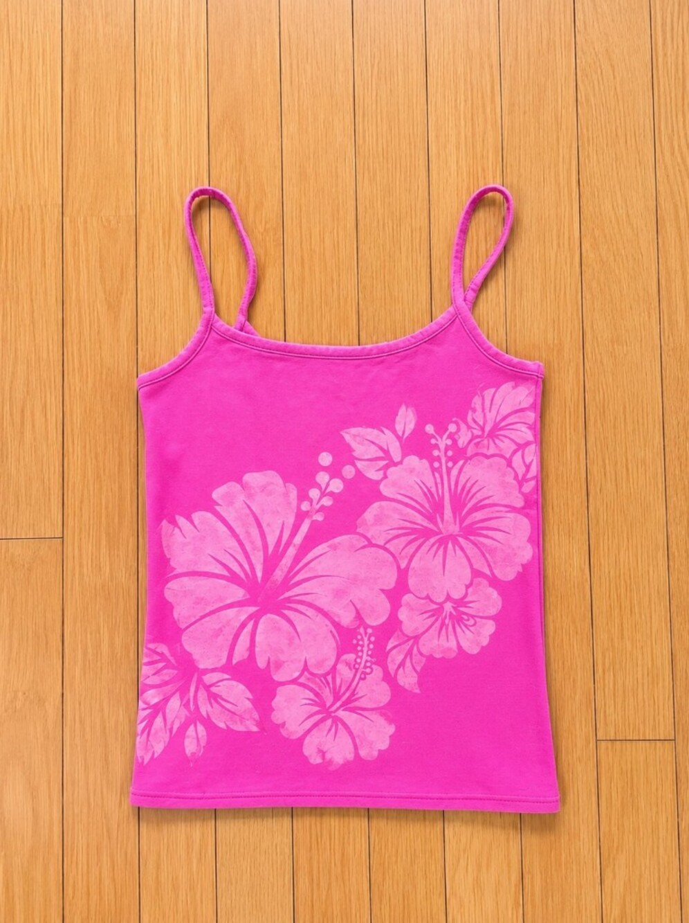Girls' Pink Floral Tank Top